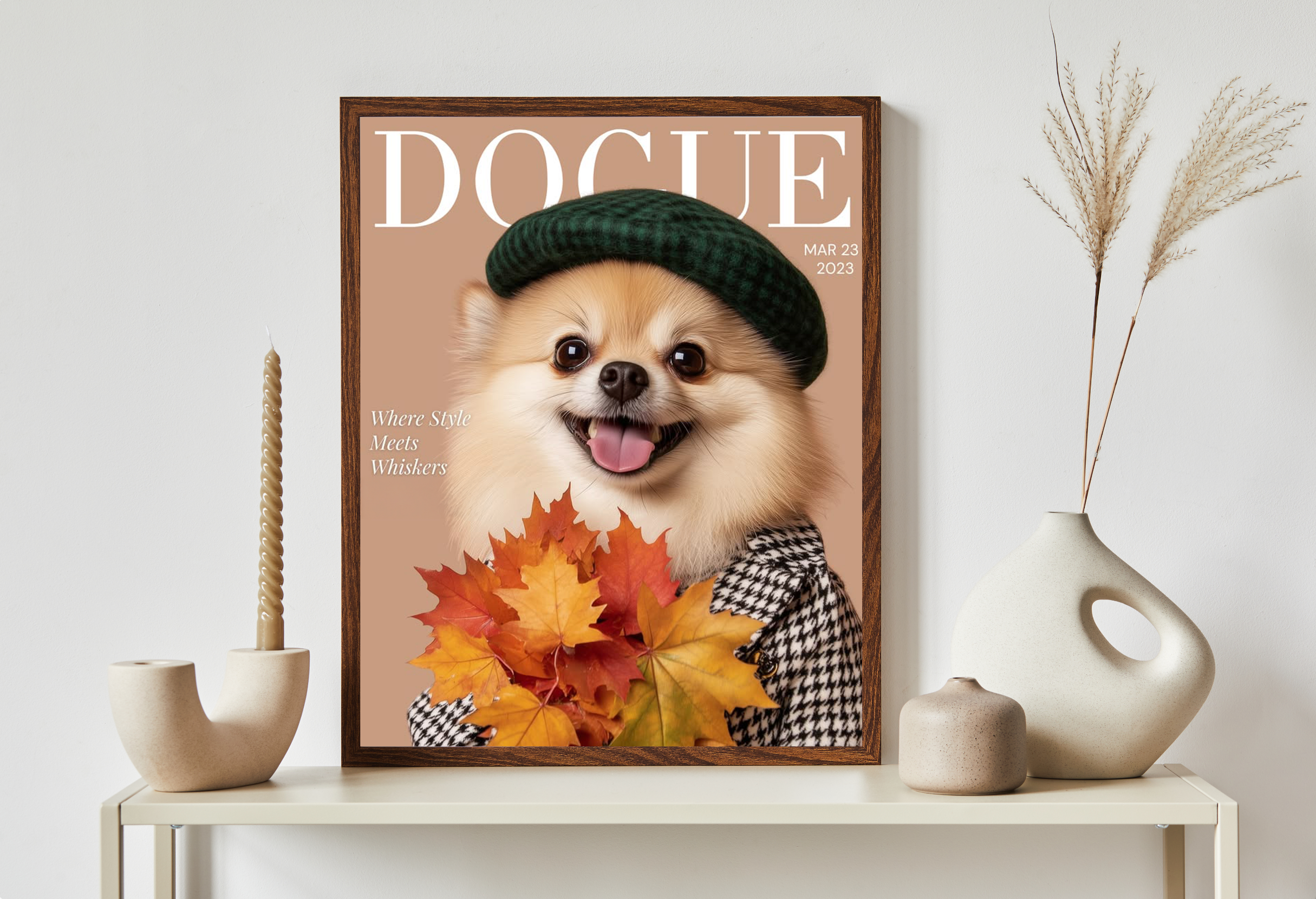 Lámina Personalizada para Mascota - Estilo Portada de Revista de Moda