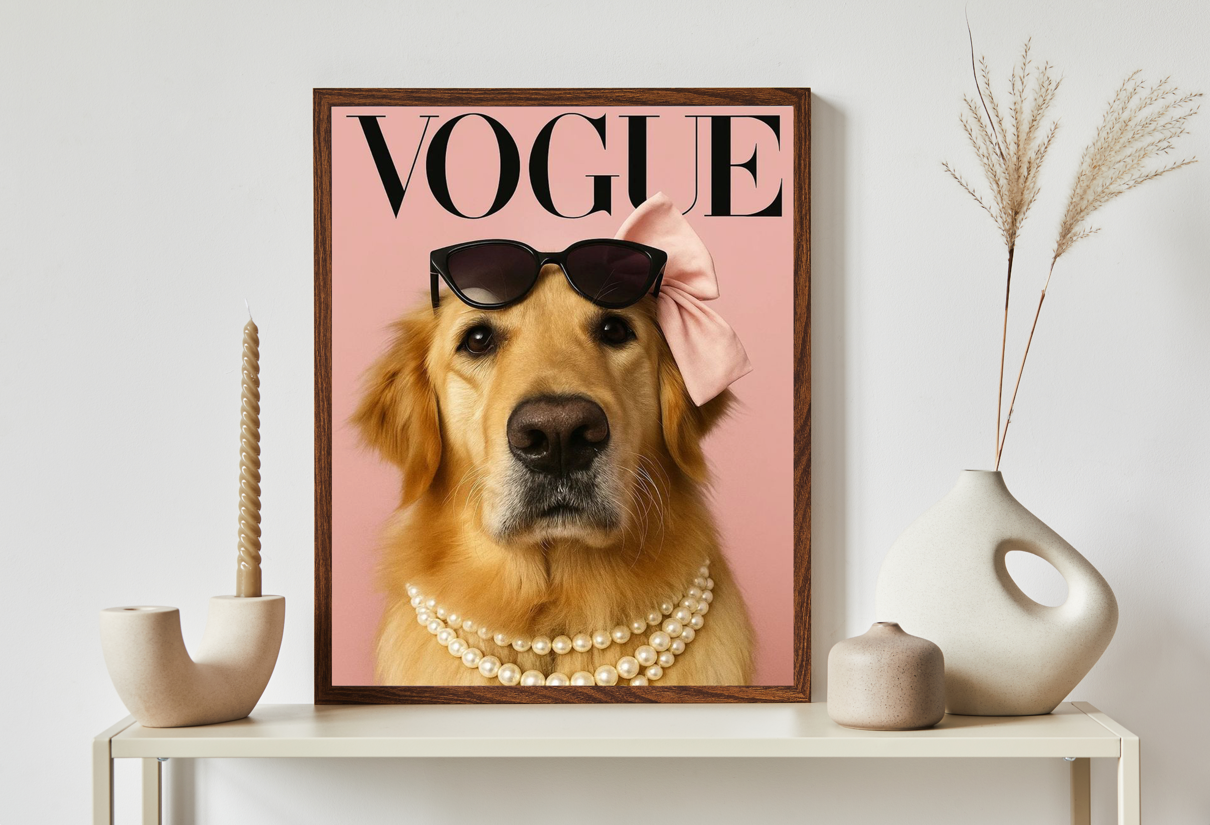 Lámina Personalizada para Mascota - Estilo Portada de Revista de Moda