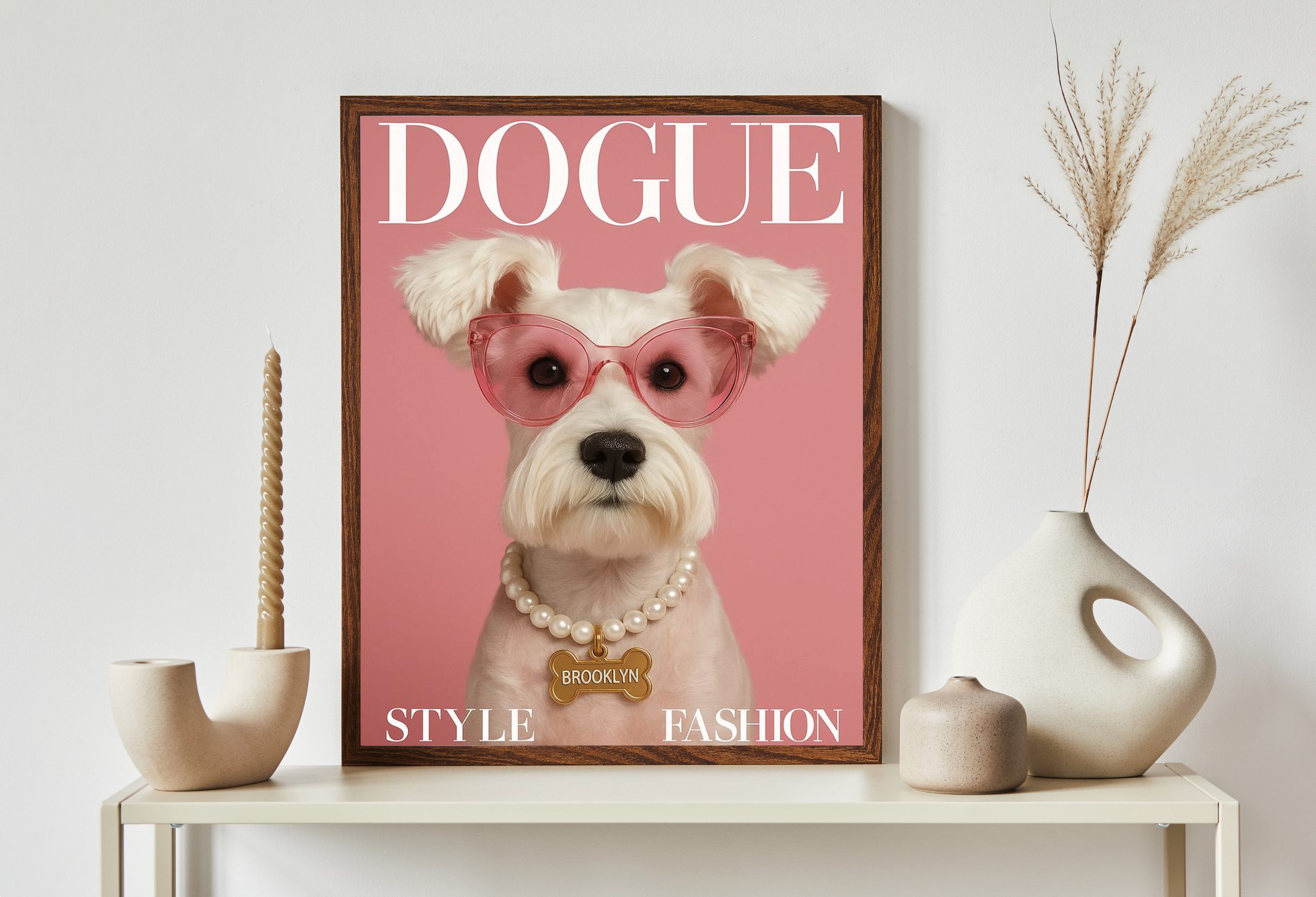Lámina Personalizada para Mascota - Estilo Portada de Revista de Moda