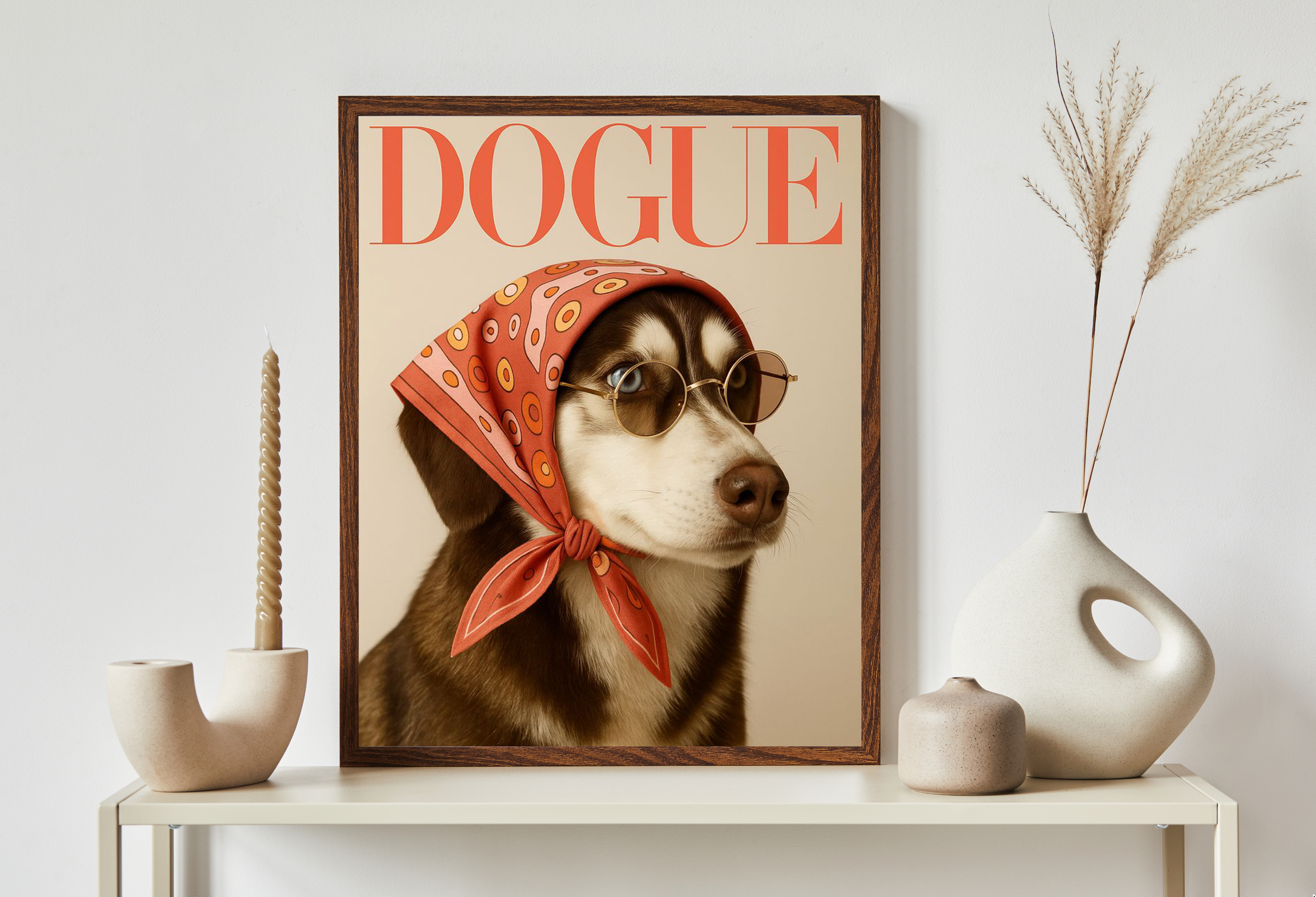 Lámina Personalizada para Mascota - Estilo Portada de Revista de Moda