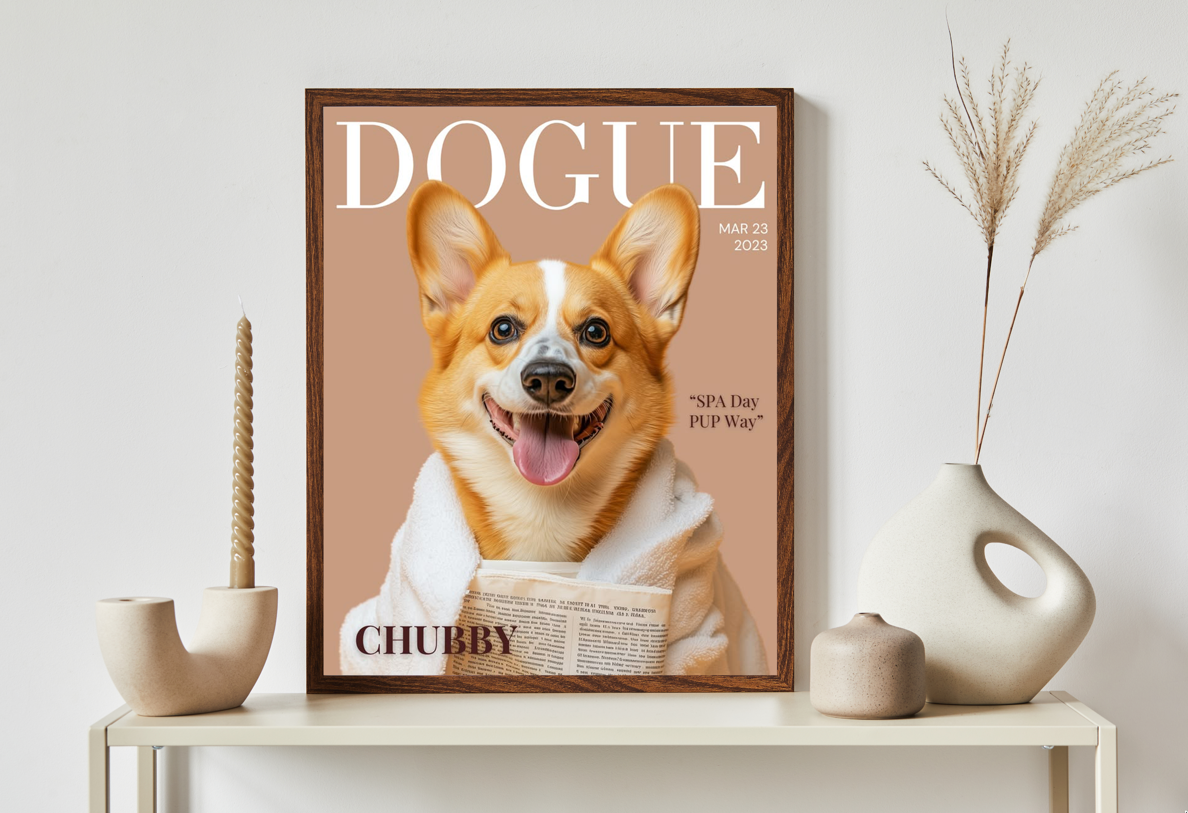 Lámina Personalizada para Mascota - Estilo Portada de Revista de Moda