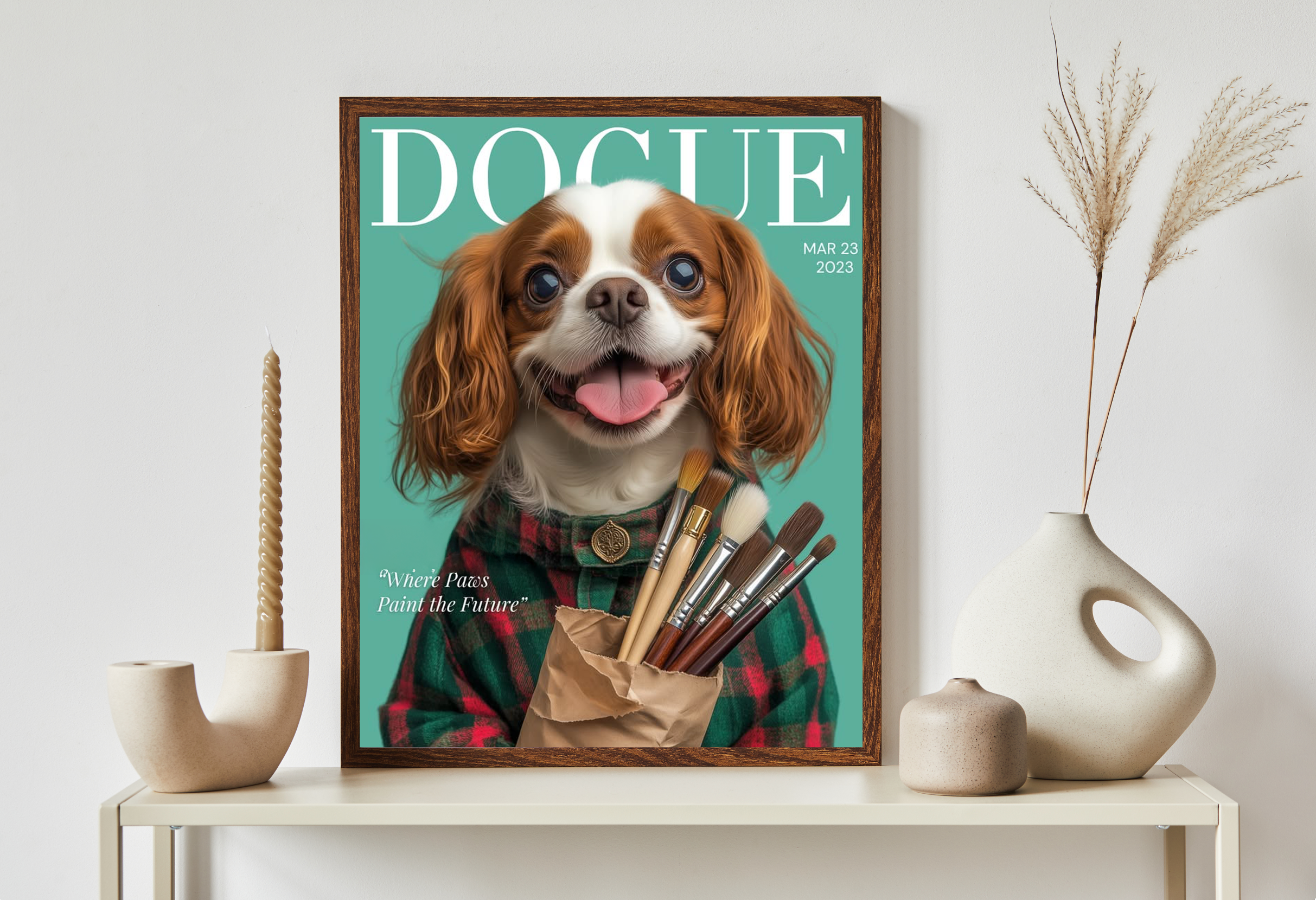 Lámina Personalizada para Mascota - Estilo Portada de Revista de Moda